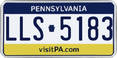 PA license plate LLS5183