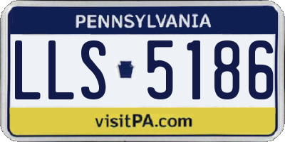 PA license plate LLS5186