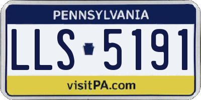 PA license plate LLS5191