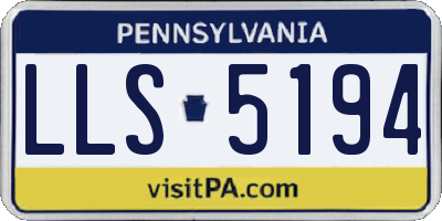 PA license plate LLS5194