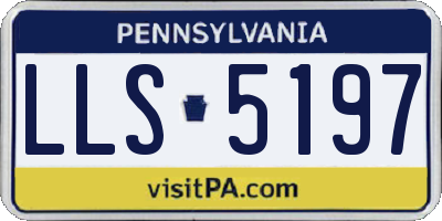 PA license plate LLS5197
