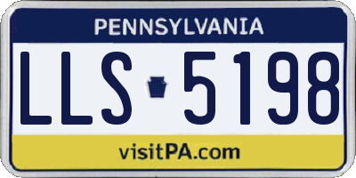 PA license plate LLS5198