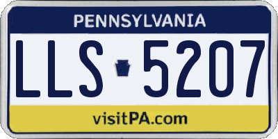 PA license plate LLS5207