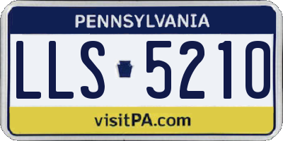 PA license plate LLS5210