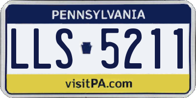 PA license plate LLS5211