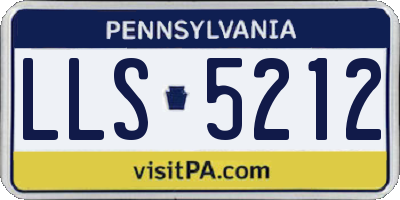 PA license plate LLS5212