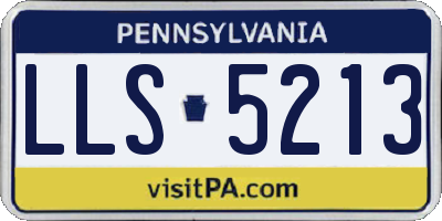 PA license plate LLS5213