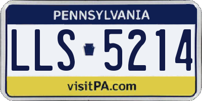 PA license plate LLS5214