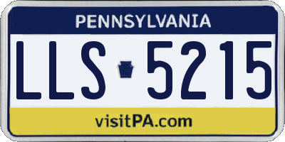 PA license plate LLS5215