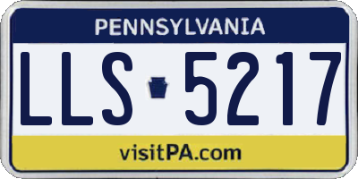 PA license plate LLS5217