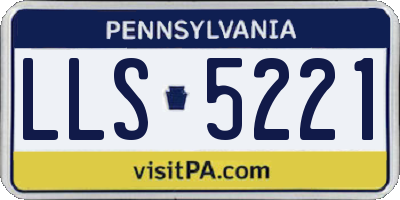 PA license plate LLS5221