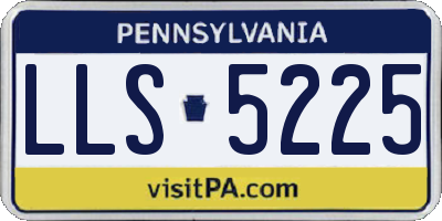 PA license plate LLS5225