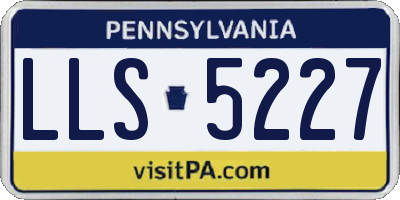 PA license plate LLS5227
