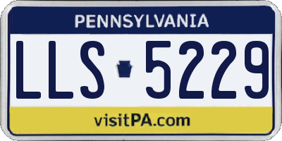 PA license plate LLS5229