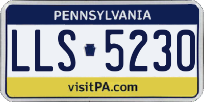 PA license plate LLS5230
