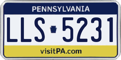 PA license plate LLS5231