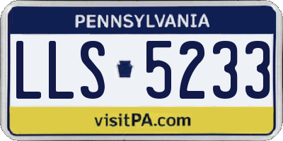 PA license plate LLS5233