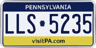 PA license plate LLS5235