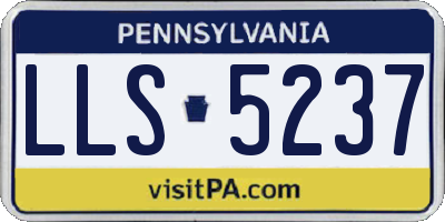 PA license plate LLS5237
