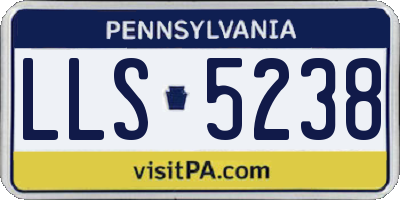 PA license plate LLS5238