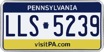 PA license plate LLS5239