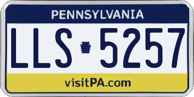 PA license plate LLS5257
