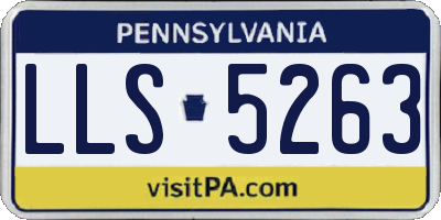 PA license plate LLS5263