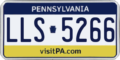 PA license plate LLS5266