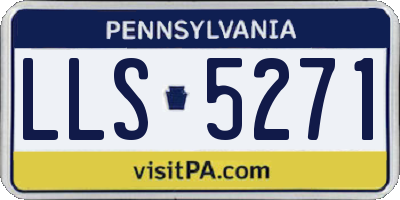 PA license plate LLS5271