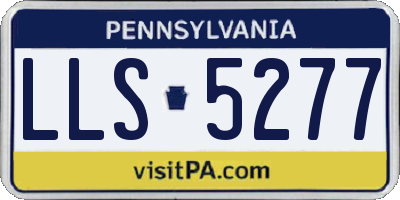 PA license plate LLS5277