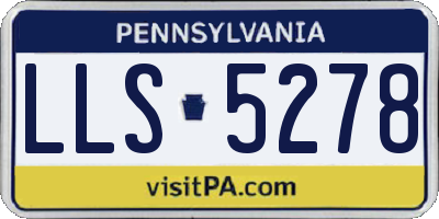 PA license plate LLS5278