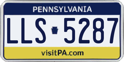 PA license plate LLS5287