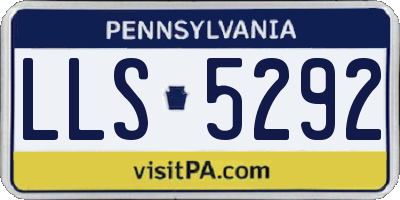 PA license plate LLS5292