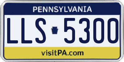 PA license plate LLS5300