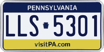 PA license plate LLS5301