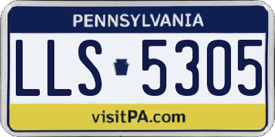 PA license plate LLS5305