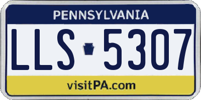 PA license plate LLS5307