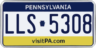 PA license plate LLS5308