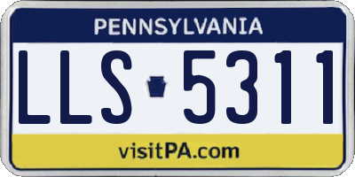 PA license plate LLS5311