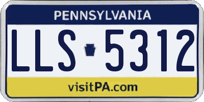 PA license plate LLS5312