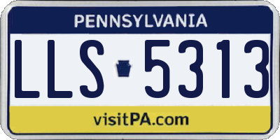PA license plate LLS5313