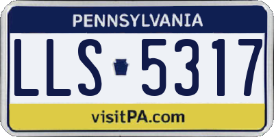 PA license plate LLS5317