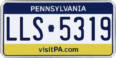 PA license plate LLS5319