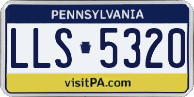 PA license plate LLS5320