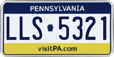 PA license plate LLS5321