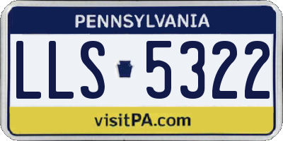 PA license plate LLS5322