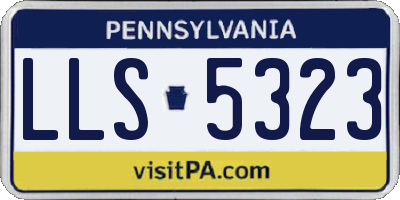 PA license plate LLS5323