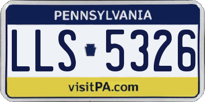 PA license plate LLS5326