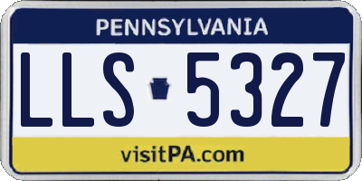 PA license plate LLS5327