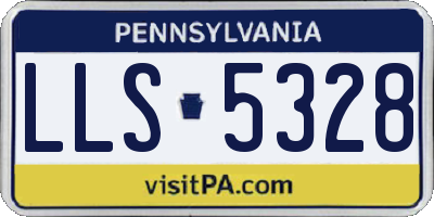 PA license plate LLS5328